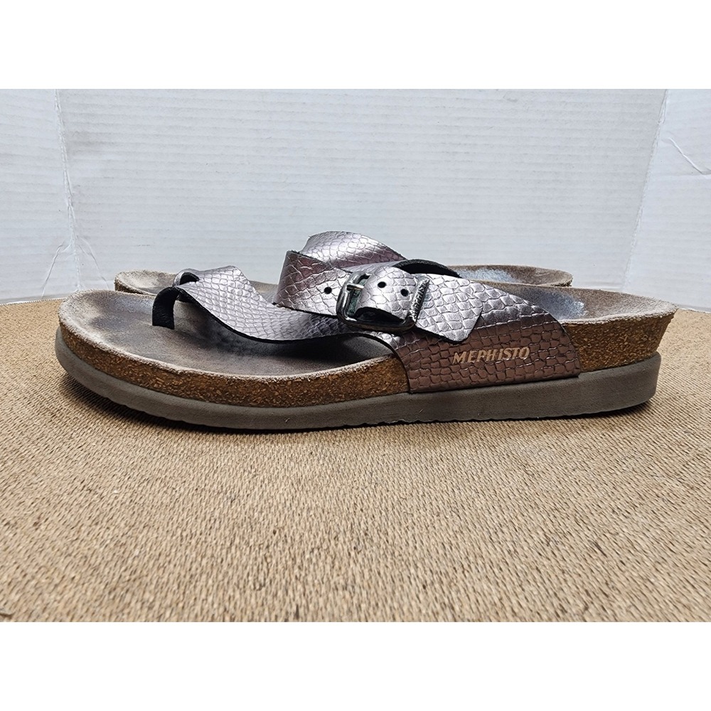 Mephisto Women's Metallic Copper Sandals Slides Flp Flops Sz 39 US 8.5 - 9 M